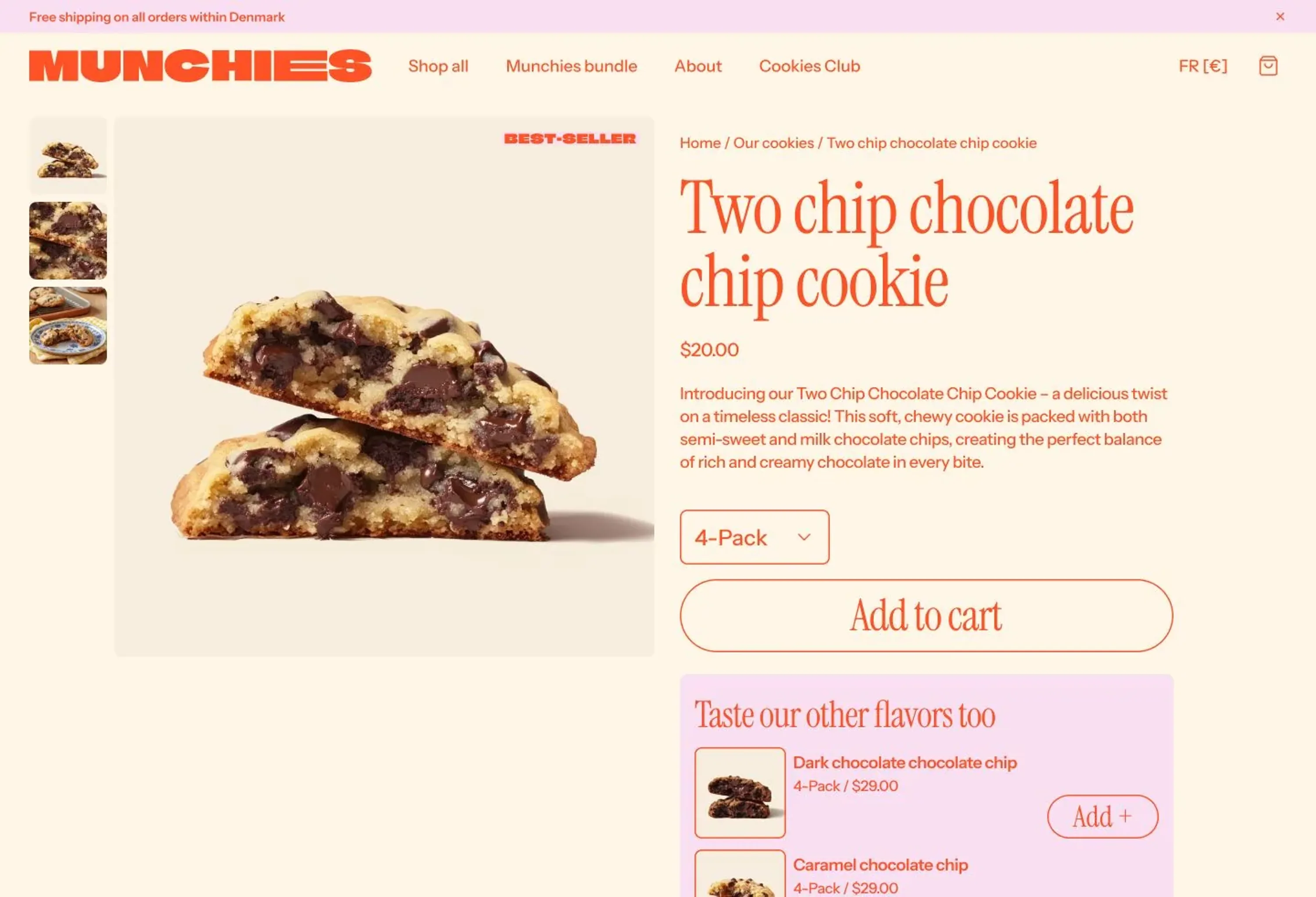 Munchies example online store, bakery & treats